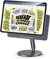 BENKS Magnetic iPad Stand - 360° Adjustable, Portable, Gray
